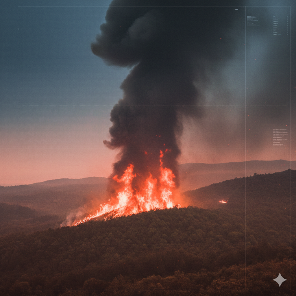 Incendio forestal en Galicia